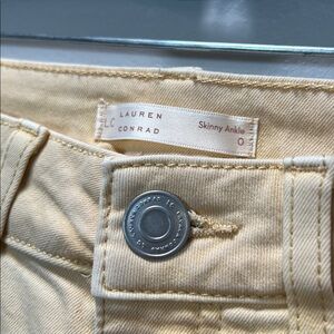 Lauren Conrad LC Orangey Cream Skinny Ankle Jeans - light creamsicle